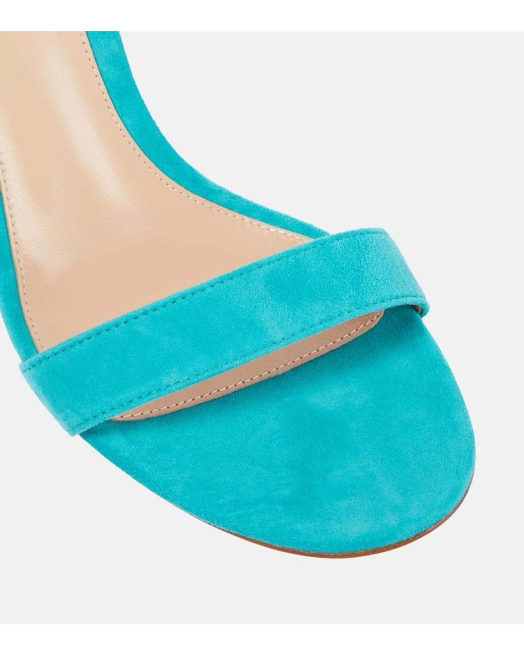 Gianvito Rossi Blue Portofino 85 Suede Sandals