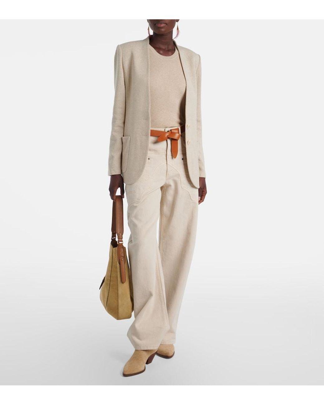 Isabel Marant Natural Olivia Wool-Blend Jacket