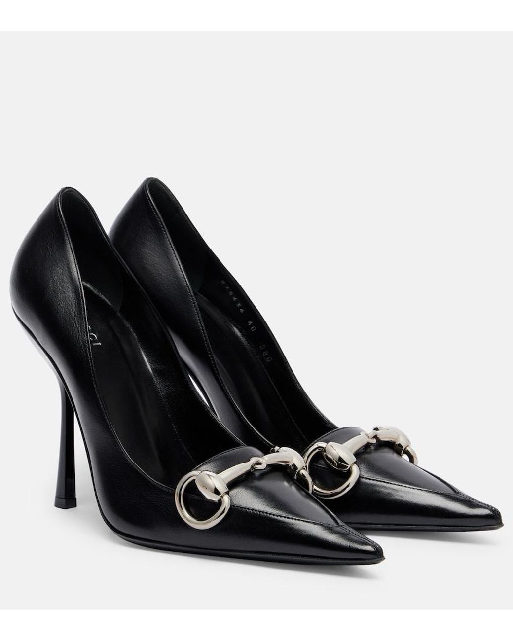 Gucci Black Boulevard Horsebit Leather Pumps