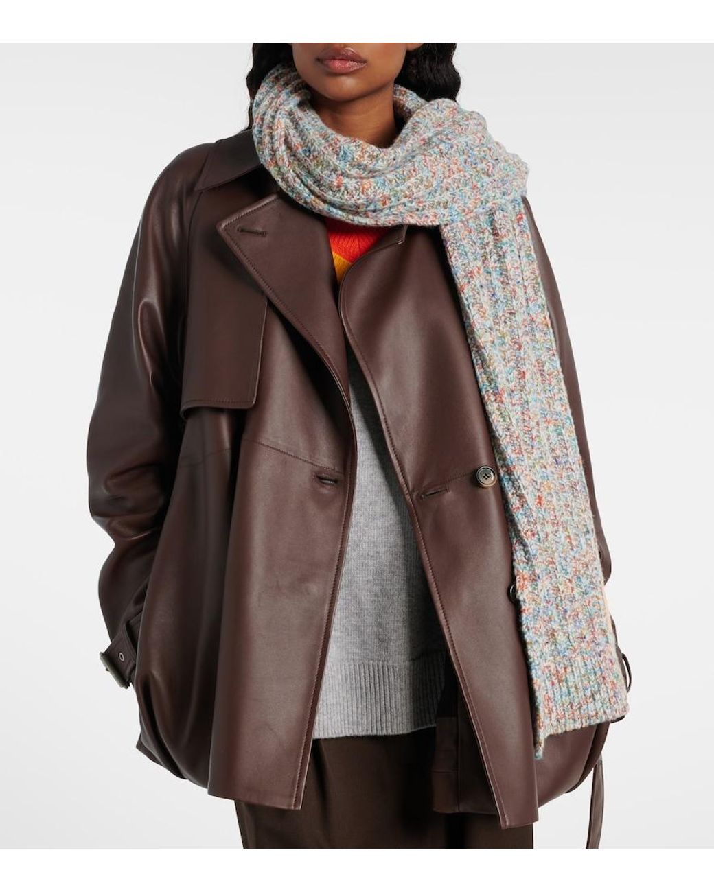 Loewe Multicolor Wool And Cashmere-Blend Scarf