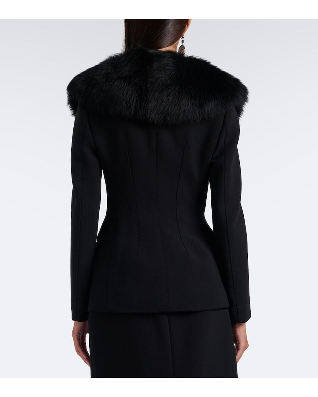 Dolce & Gabbana Black Dg Wool-Blend Jacket