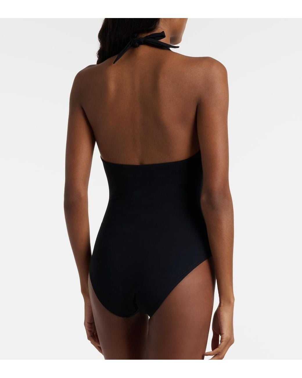 Karla Colletto Blue Emery Halterneck Swimsuit