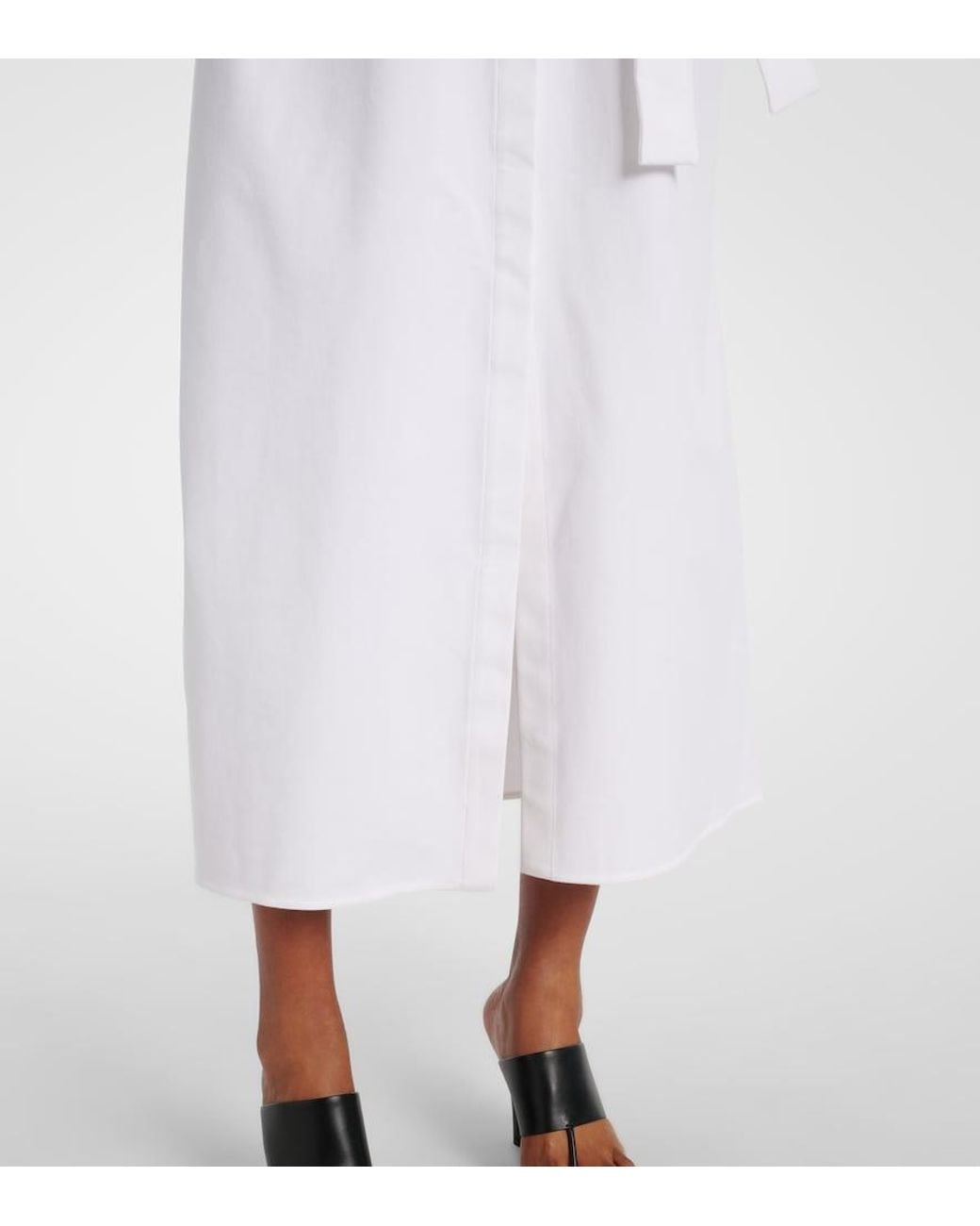 Max Mara White Arezzo Gabardine Shirt Dress