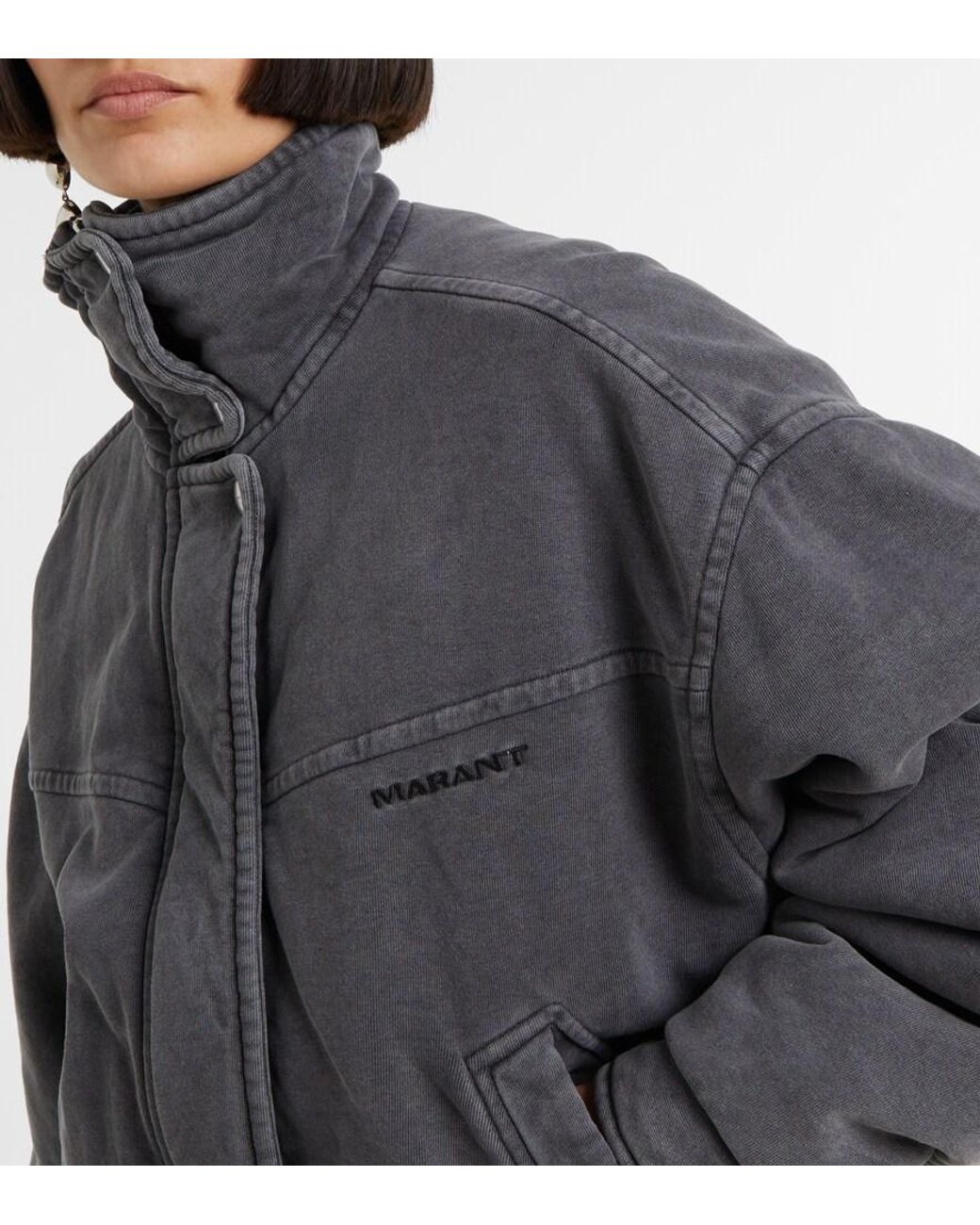 Isabel Marant Gray Yanissa Cotton Jersey Jacket