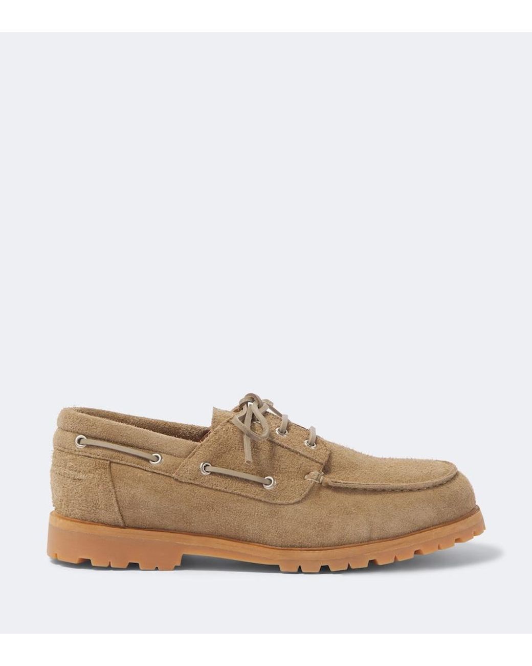 Studio Nicholson Natural Guston Suede Boat Shoes for men