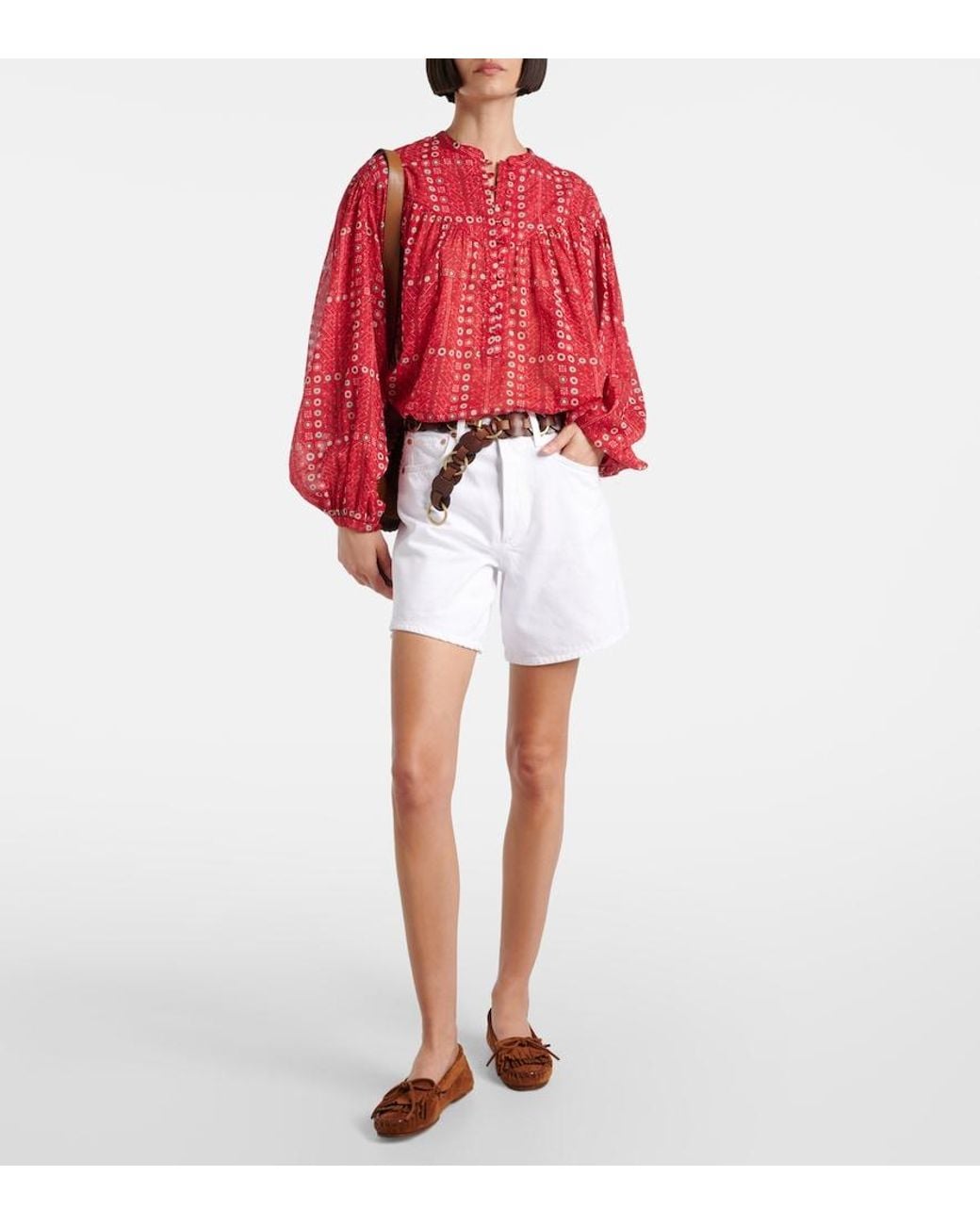 Citizens of Humanity White Marlow High-Rise Denim Shorts
