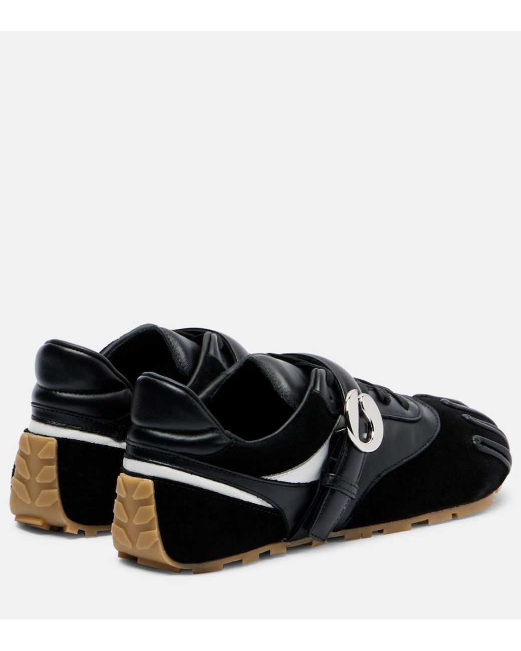 Coperni Black Leather-Trimmed Suede Sneakers