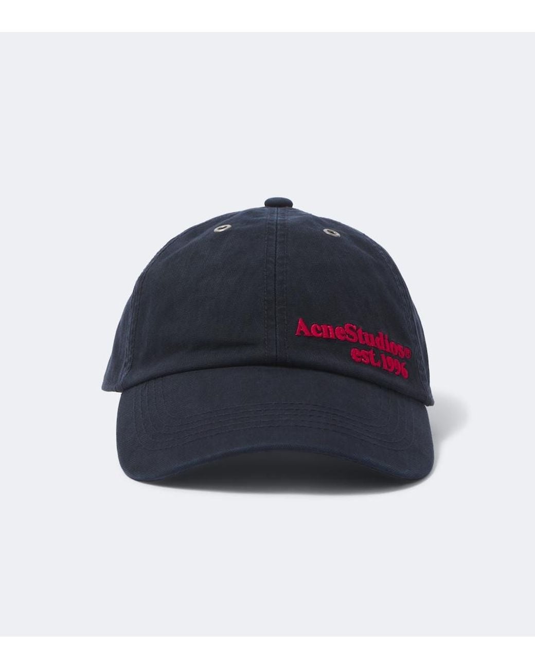 Acne Blue Logo Embroidered Baseball Cap for men