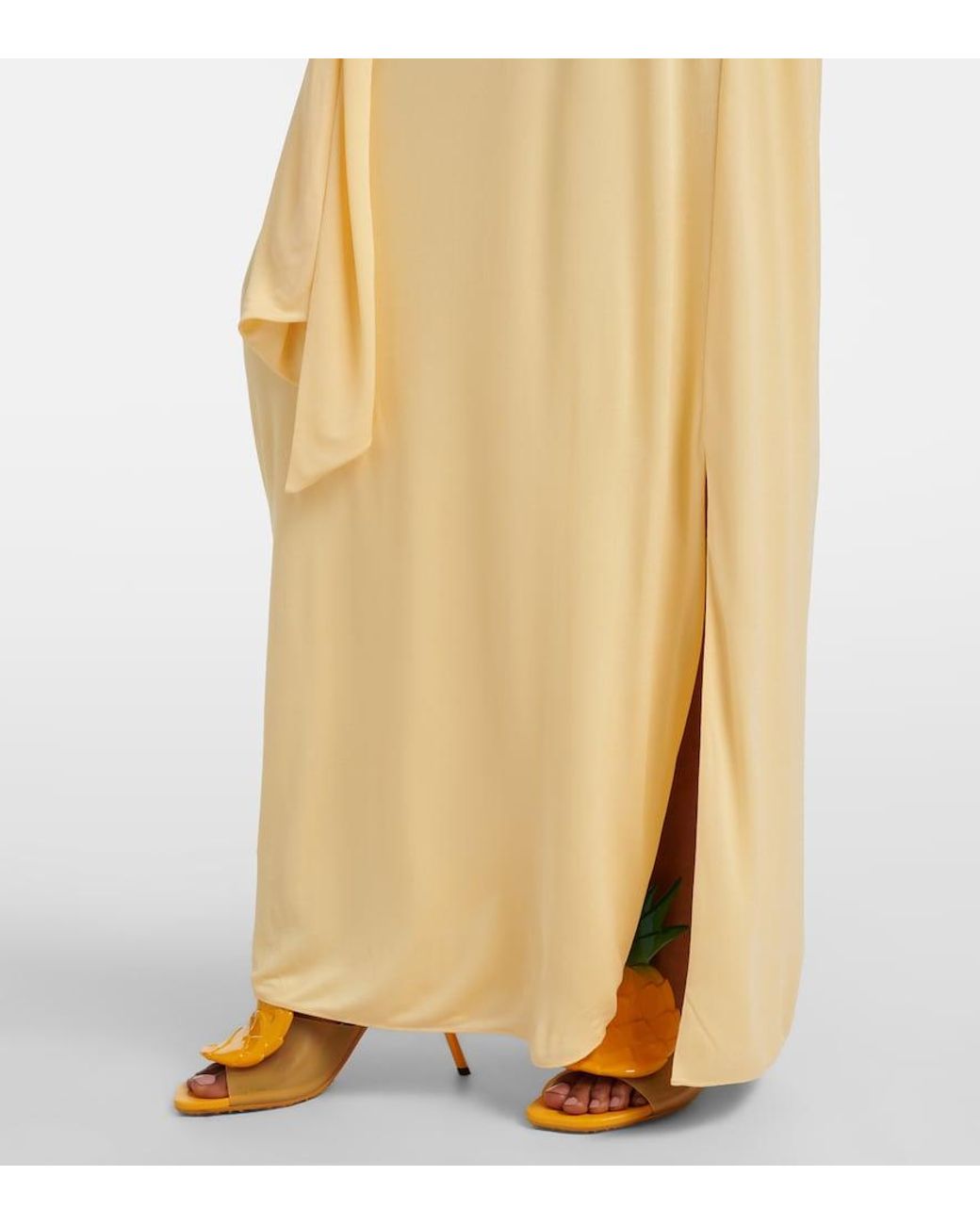 Loewe Metallic Paula's Ibiza Crepe Jersey Maxi Dress