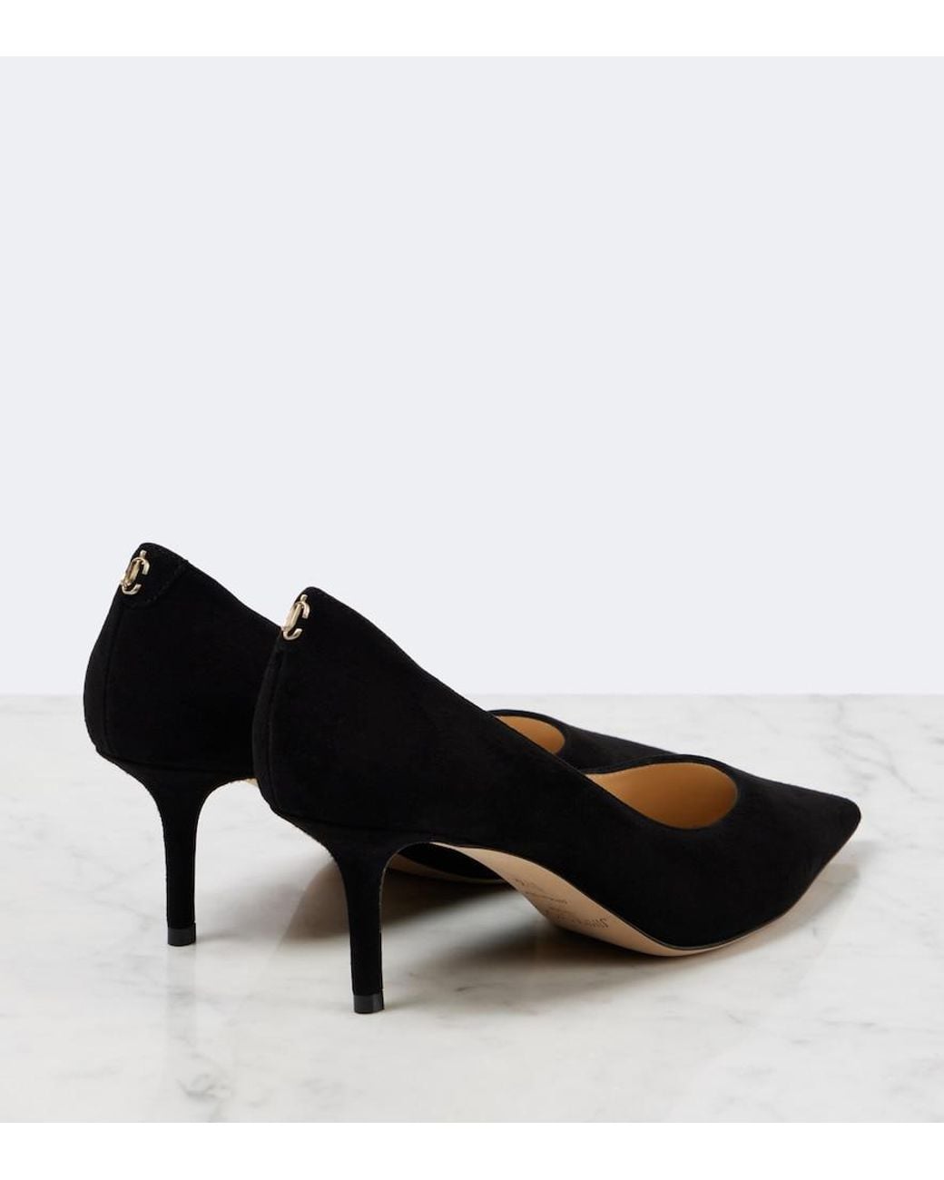 Jimmy Choo Black Love 65 Suede Pumps