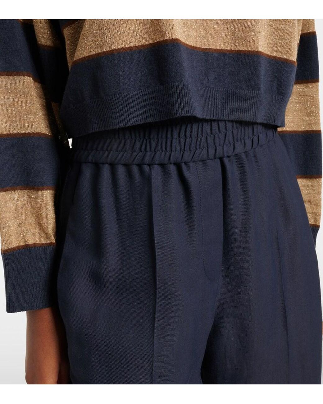 Brunello Cucinelli Blue Tapered Pants
