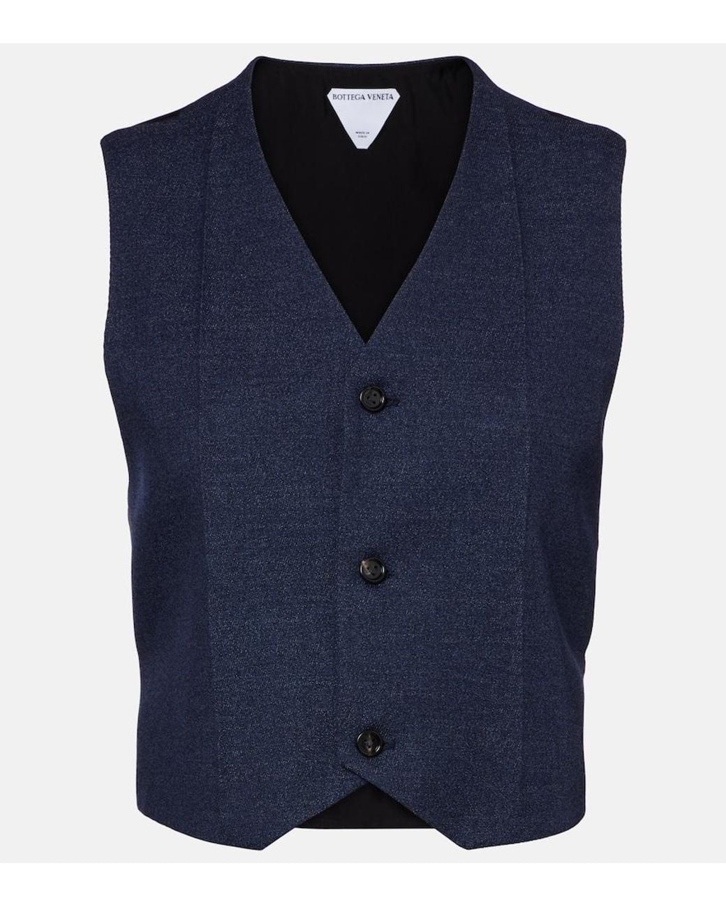 Bottega Veneta Blue Wool Drill Vest