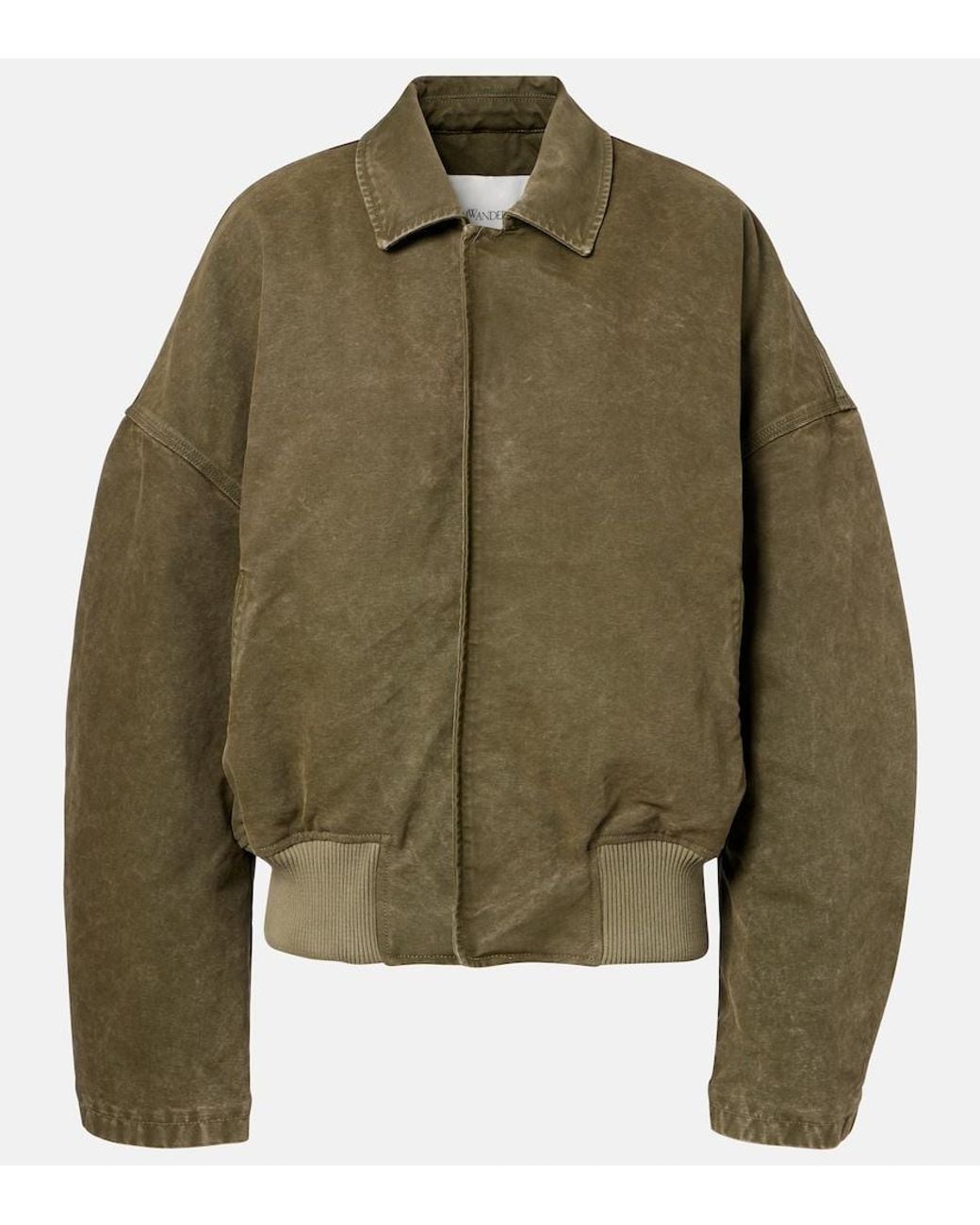 J.W. Anderson Green Oversized Cotton Bomber Jacket