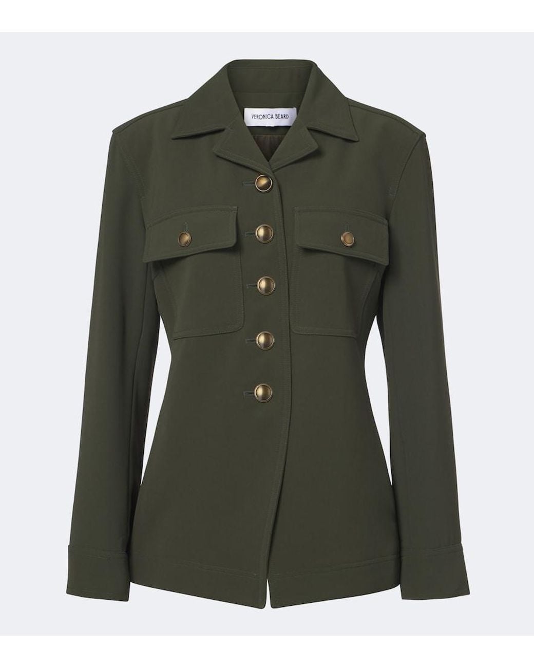 Veronica Beard Green Molyneux Crepe Jacket