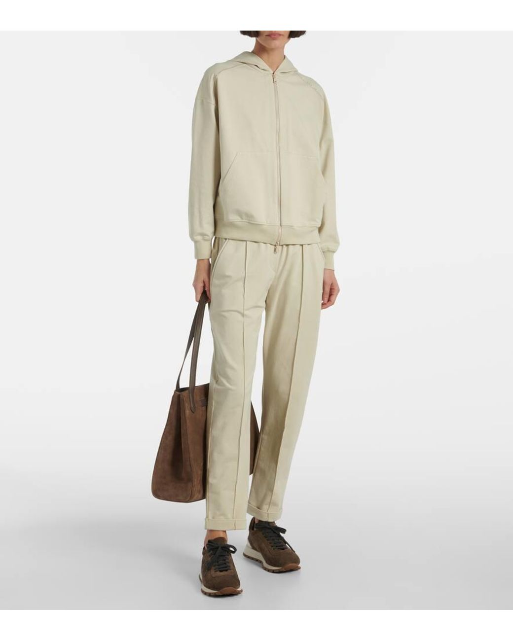 Brunello Cucinelli White Cotton Cardigan