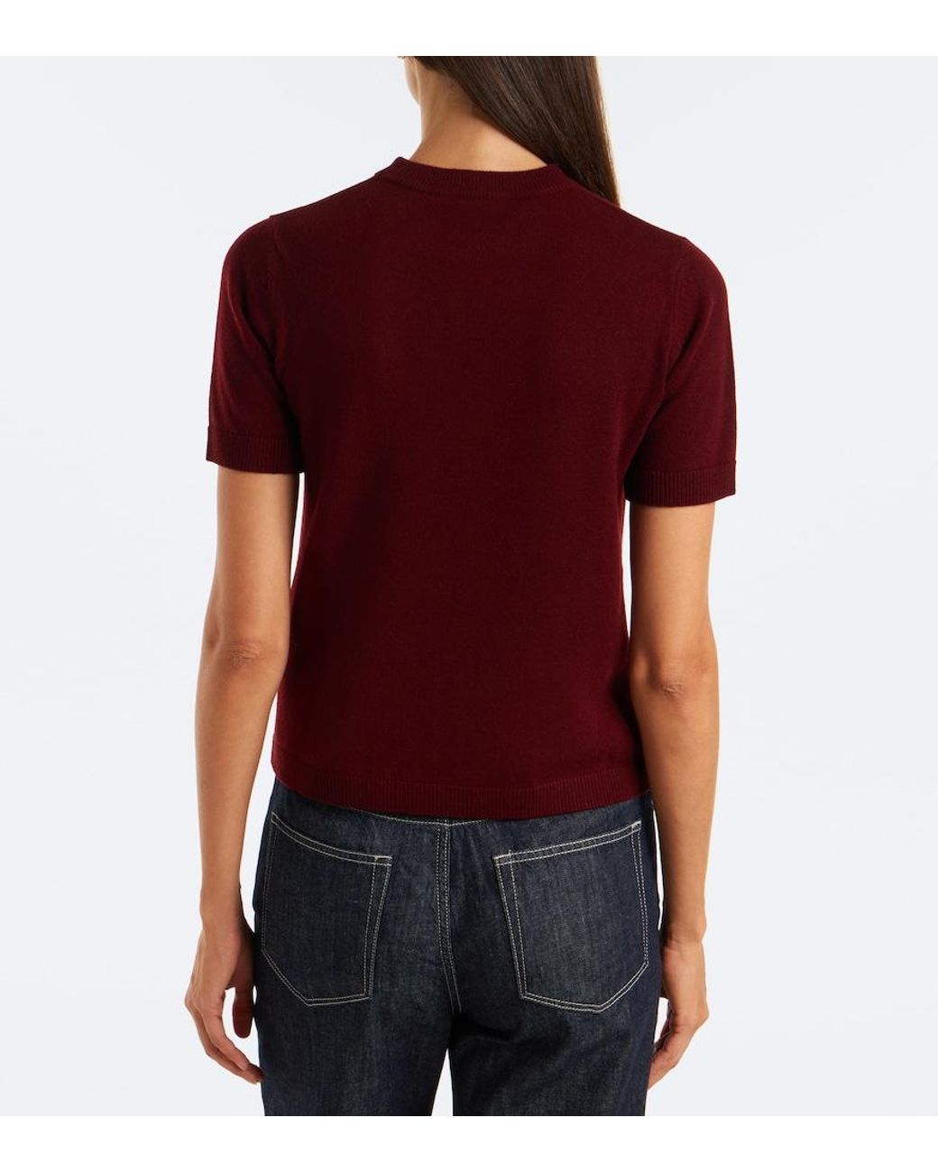 Max Mara Red Wool And Cashmere Sweater