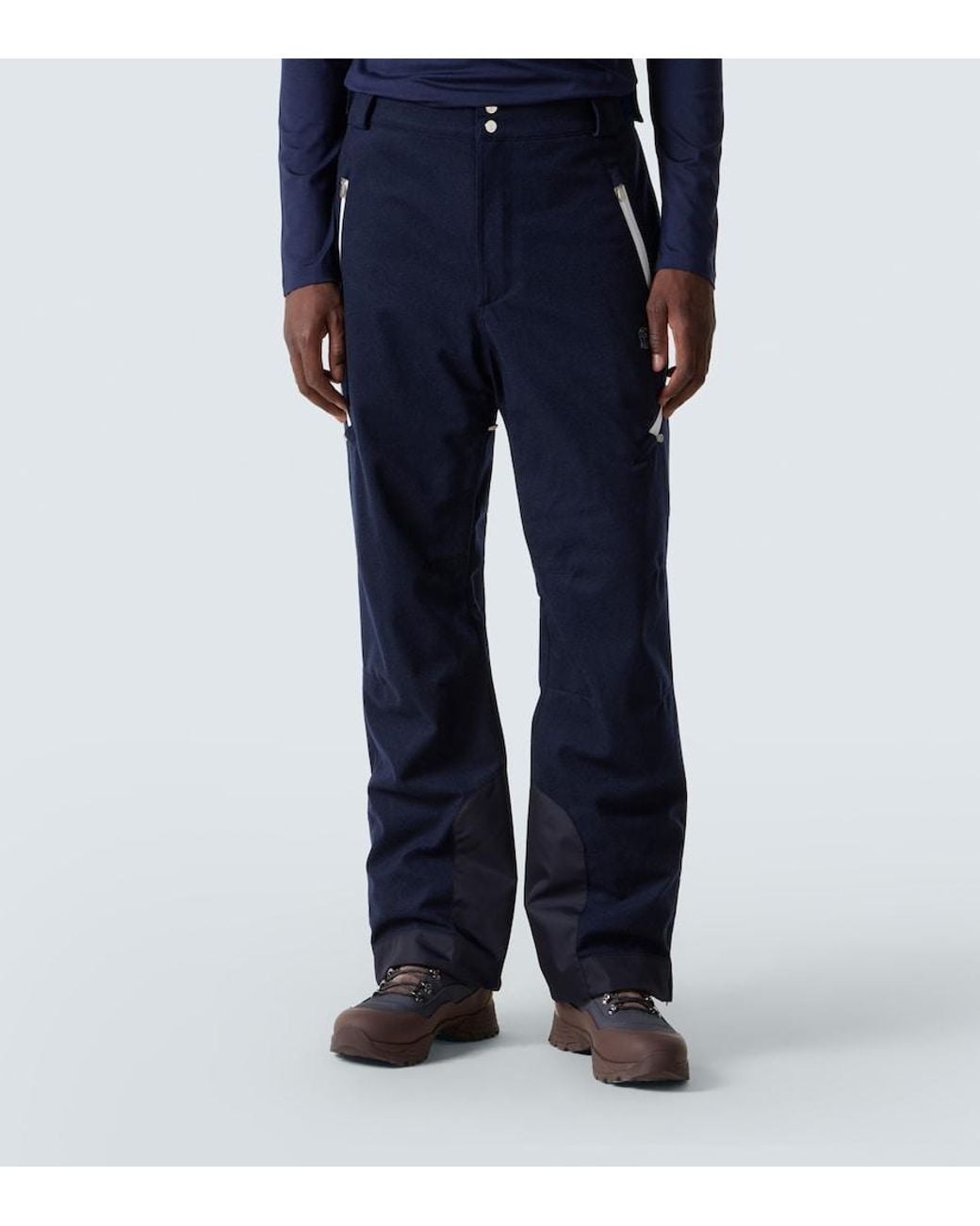 Brunello Cucinelli Blue Wool Ski Pants for men