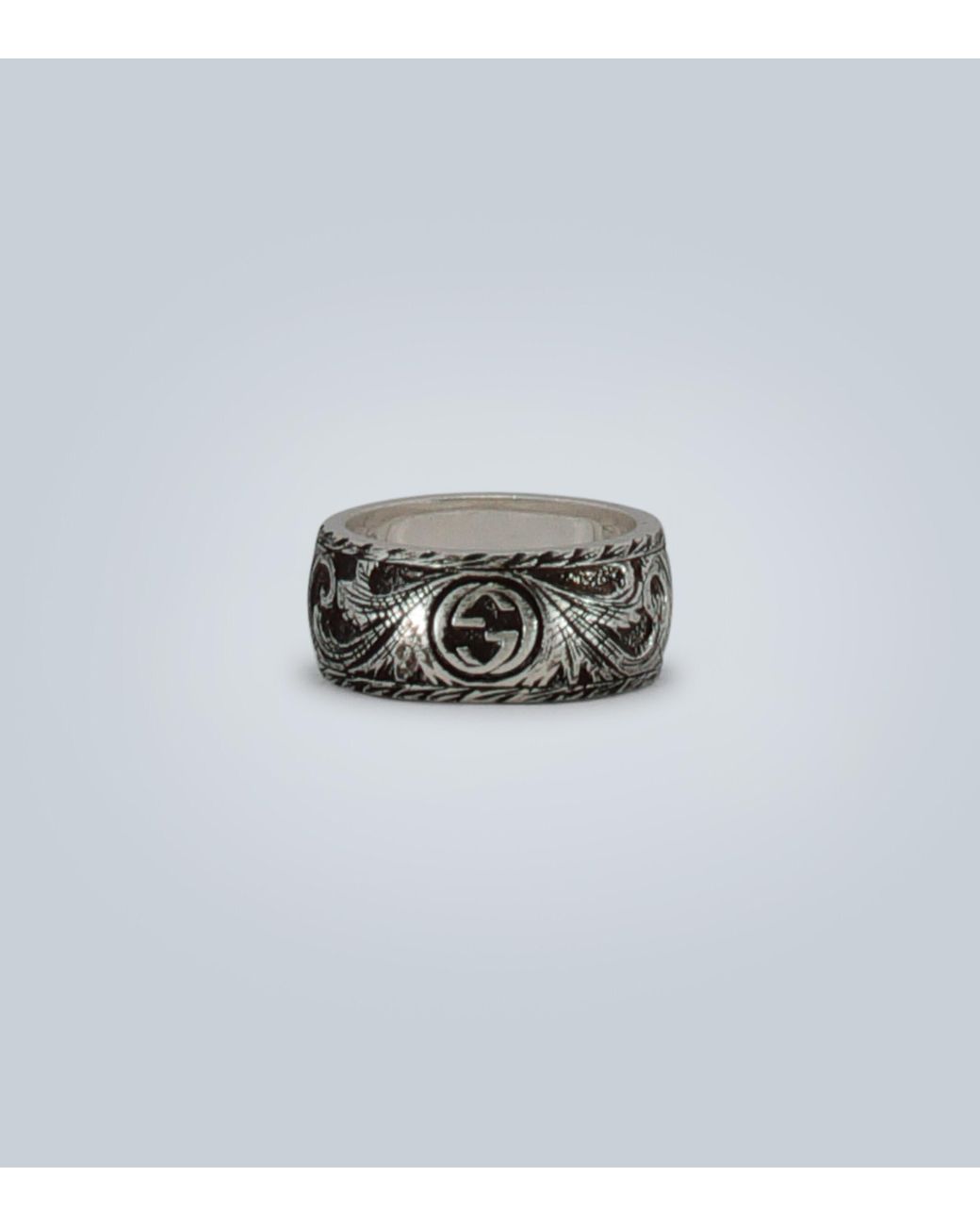 Gucci Thin Silver Ring With Feline Head in Metallic | Lyst