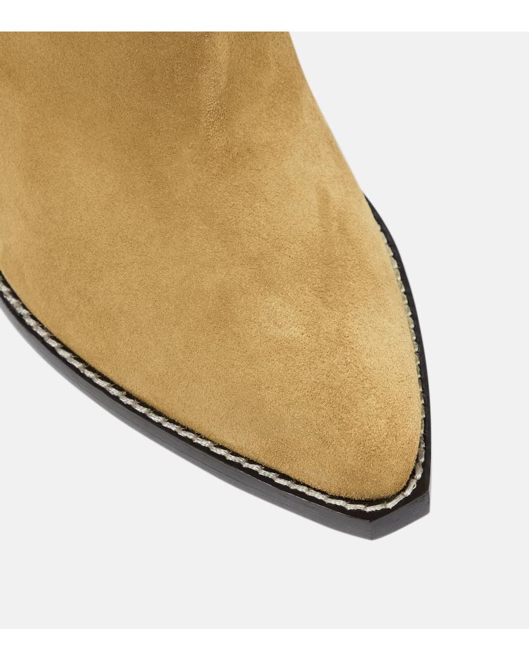 Isabel Marant Brown Leyane Suede Mid-Calf Cowboy Boots