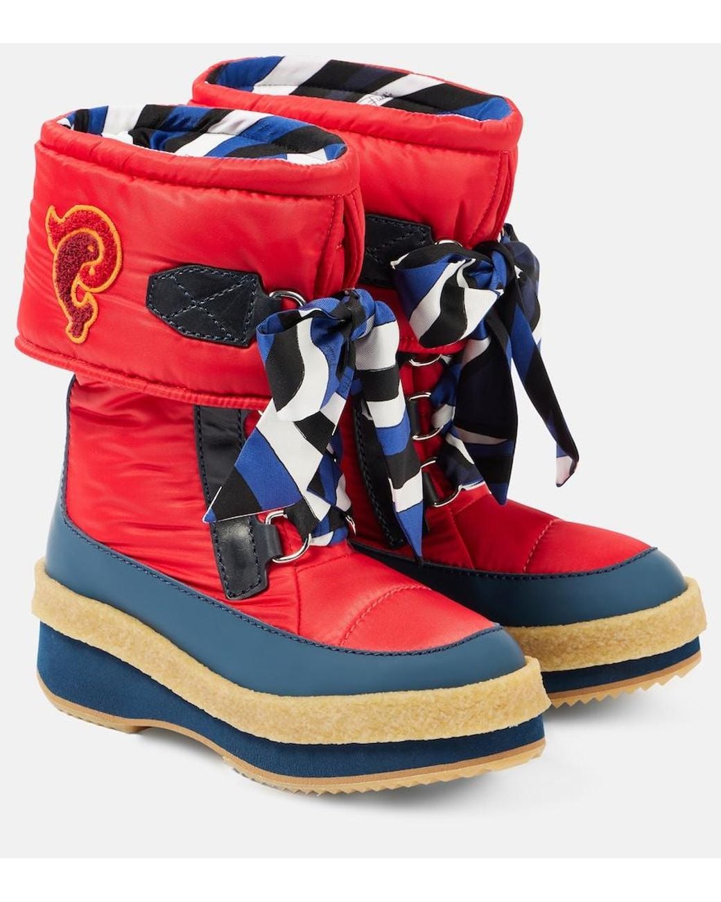 Emilio Pucci Red Iride Snow Boots