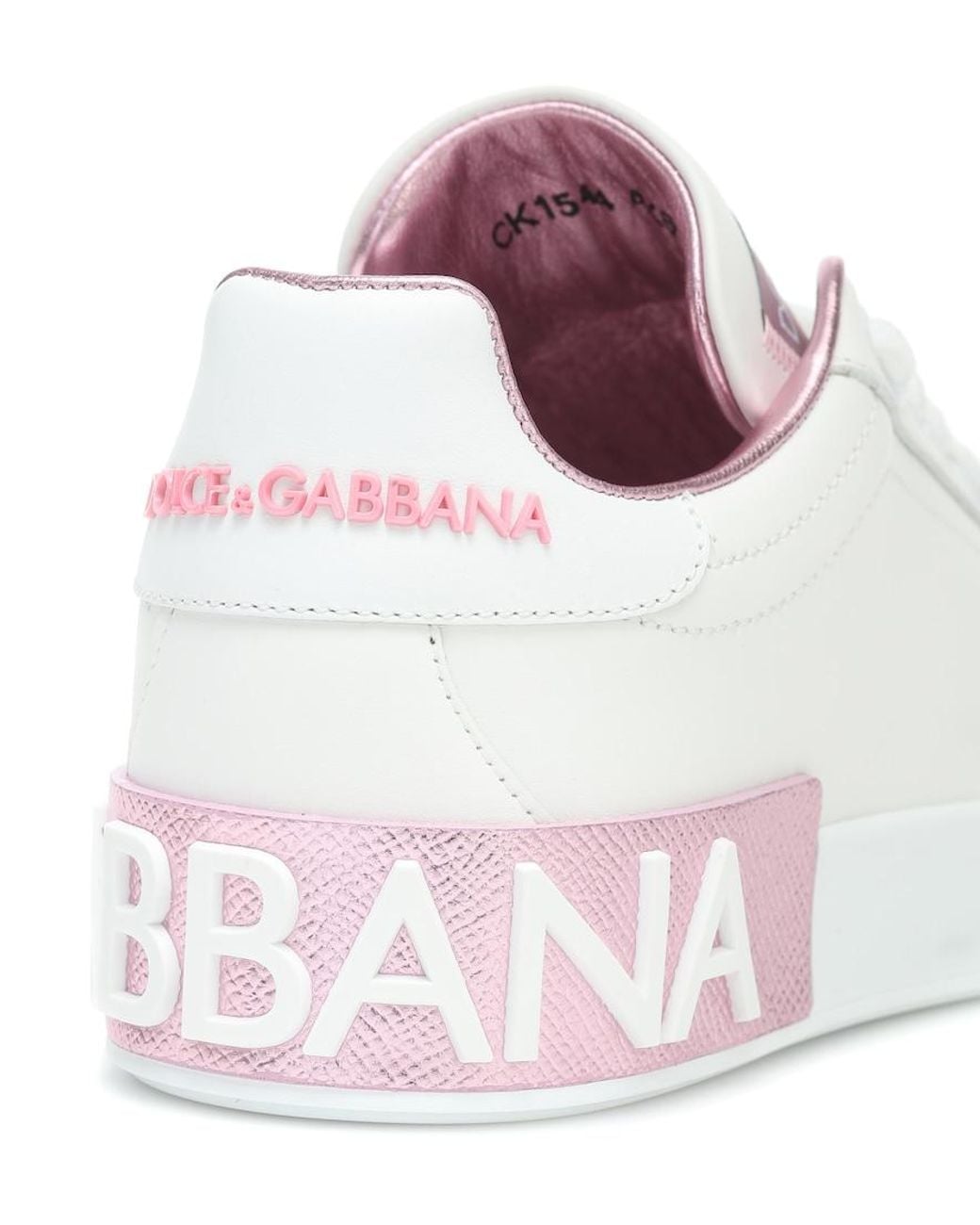 Dolce & Gabbana White Portofino Leather Sneakers