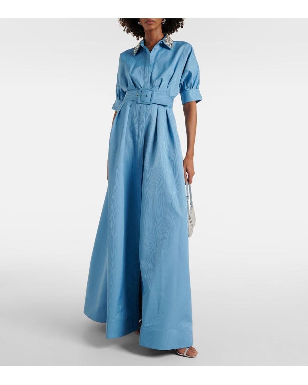 Rebecca Vallance Blue Cielo Embellished Gown