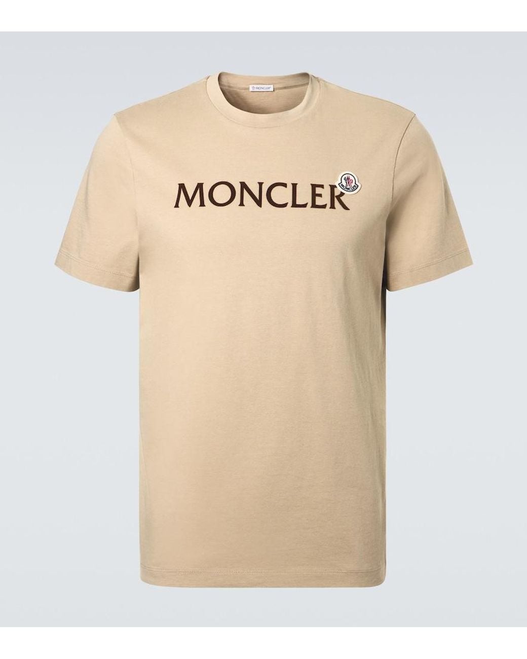 Moncler Natural Cotton Jersey T-Shirt for men
