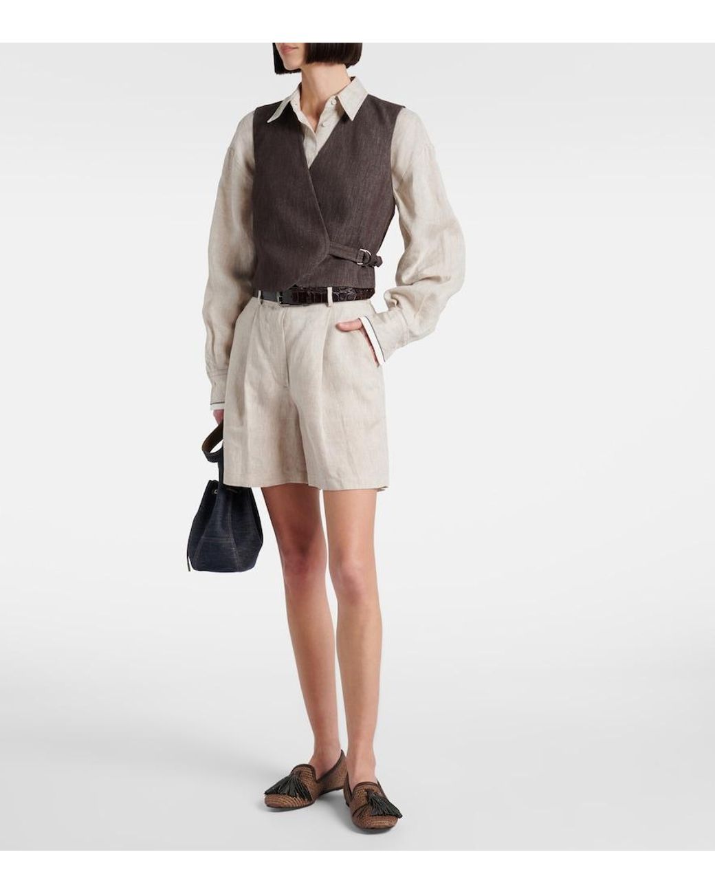 Brunello Cucinelli Brown Cotton Vest