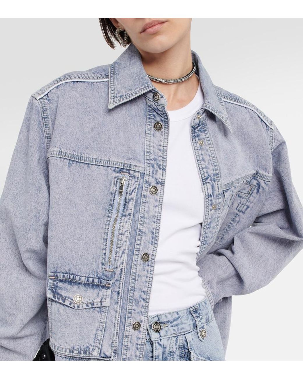 Isabel Marant Blue Pearl Denim Jacket