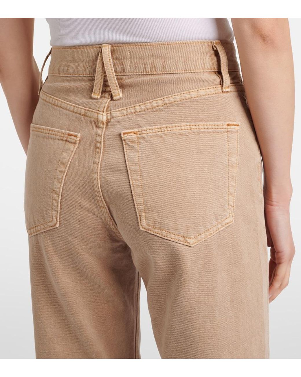 SLVRLAKE Denim Natural London High-Rise Straight Jeans
