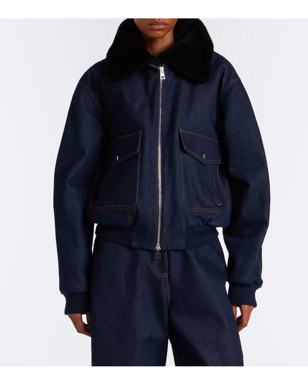Givenchy Blue Denim Blouson Jacket