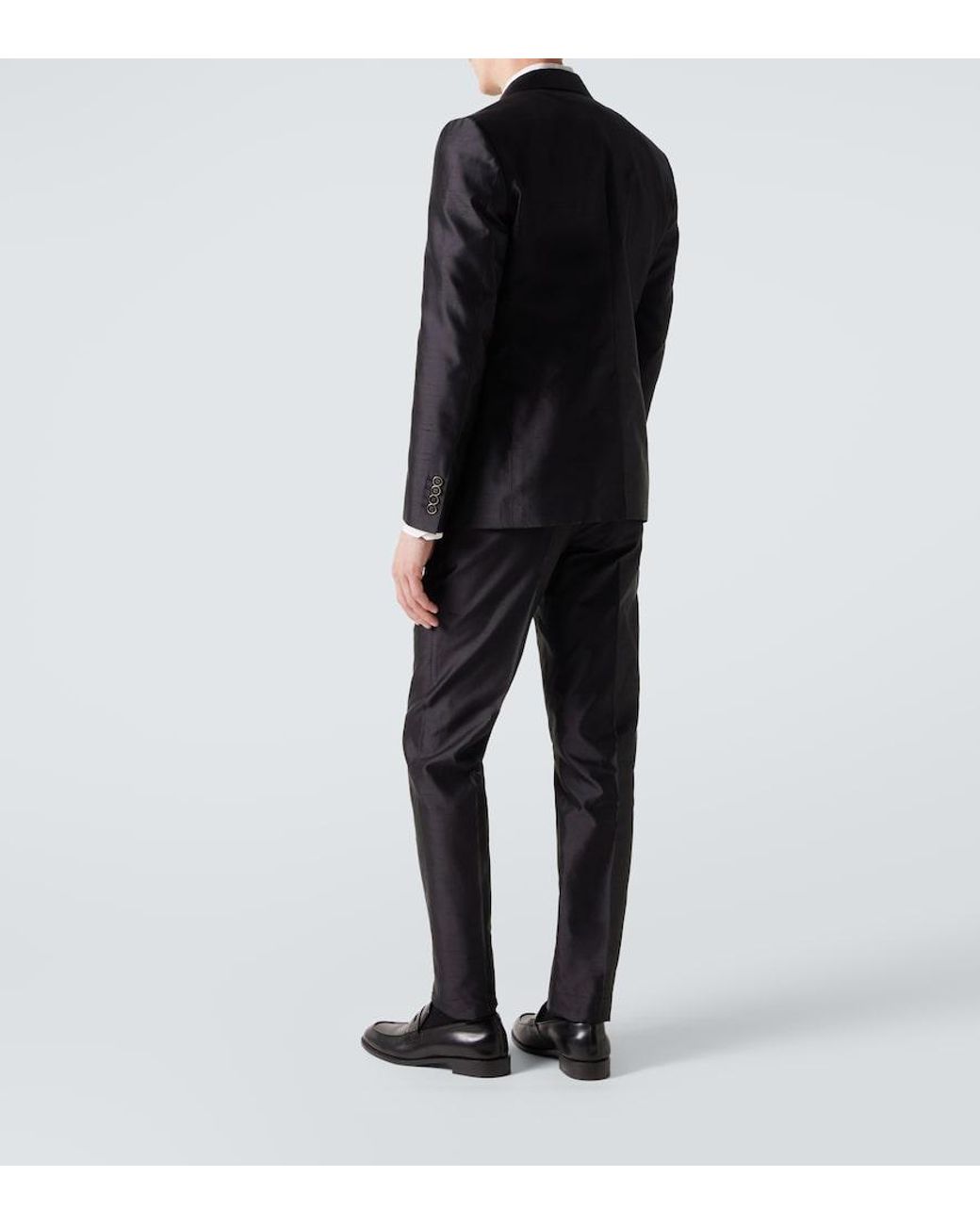 Dolce & Gabbana Black Silk Twill Suit for men