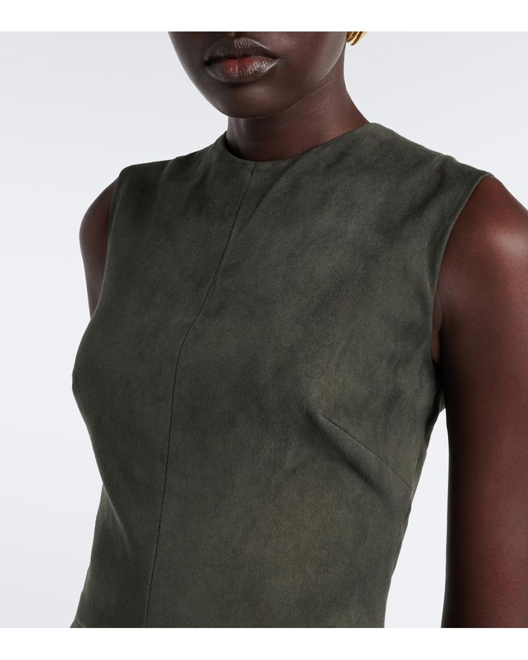 Stouls Black Evita Suede Midi Dress