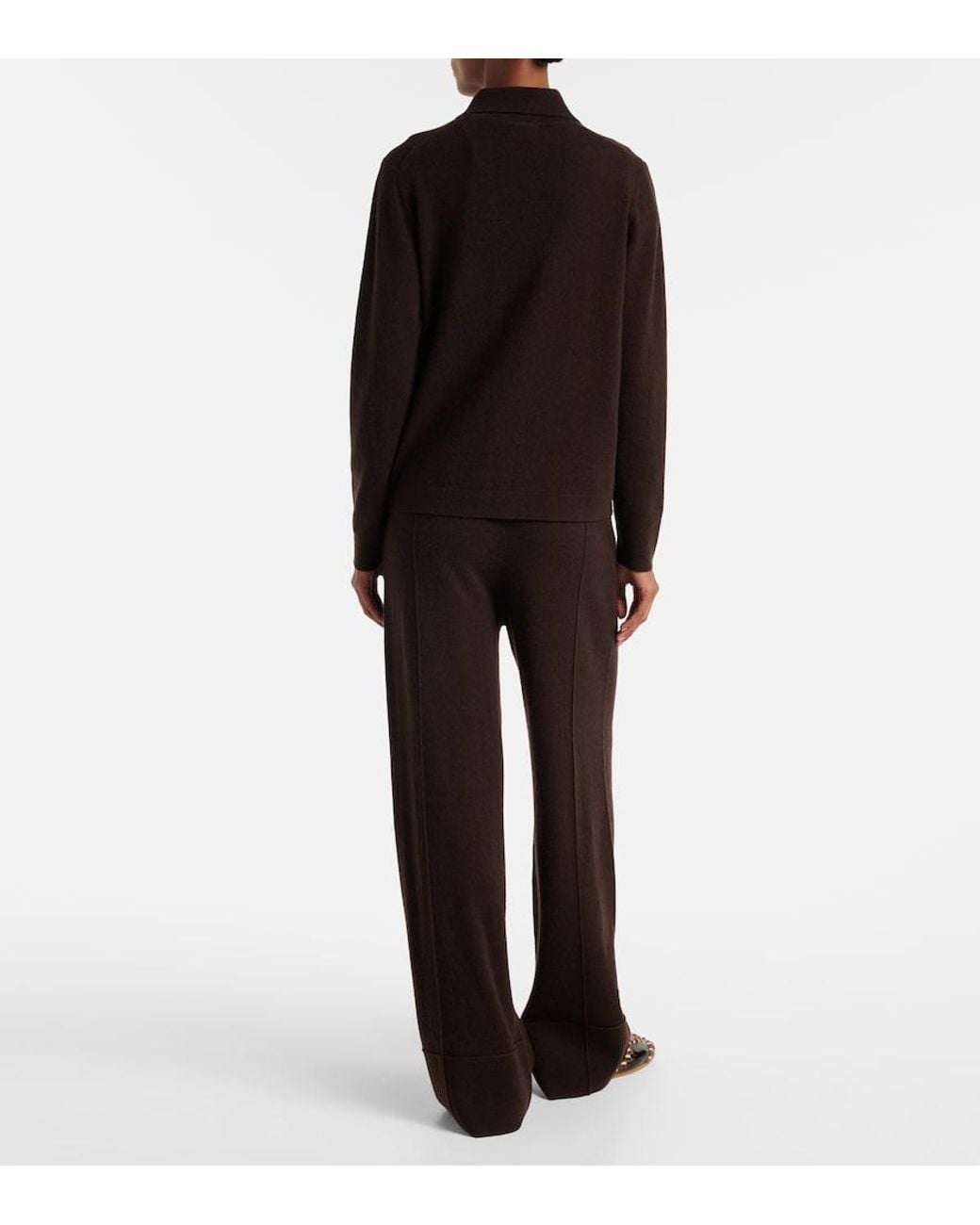 Jardin Des Orangers Black Wool And Cashmere Polo Sweater
