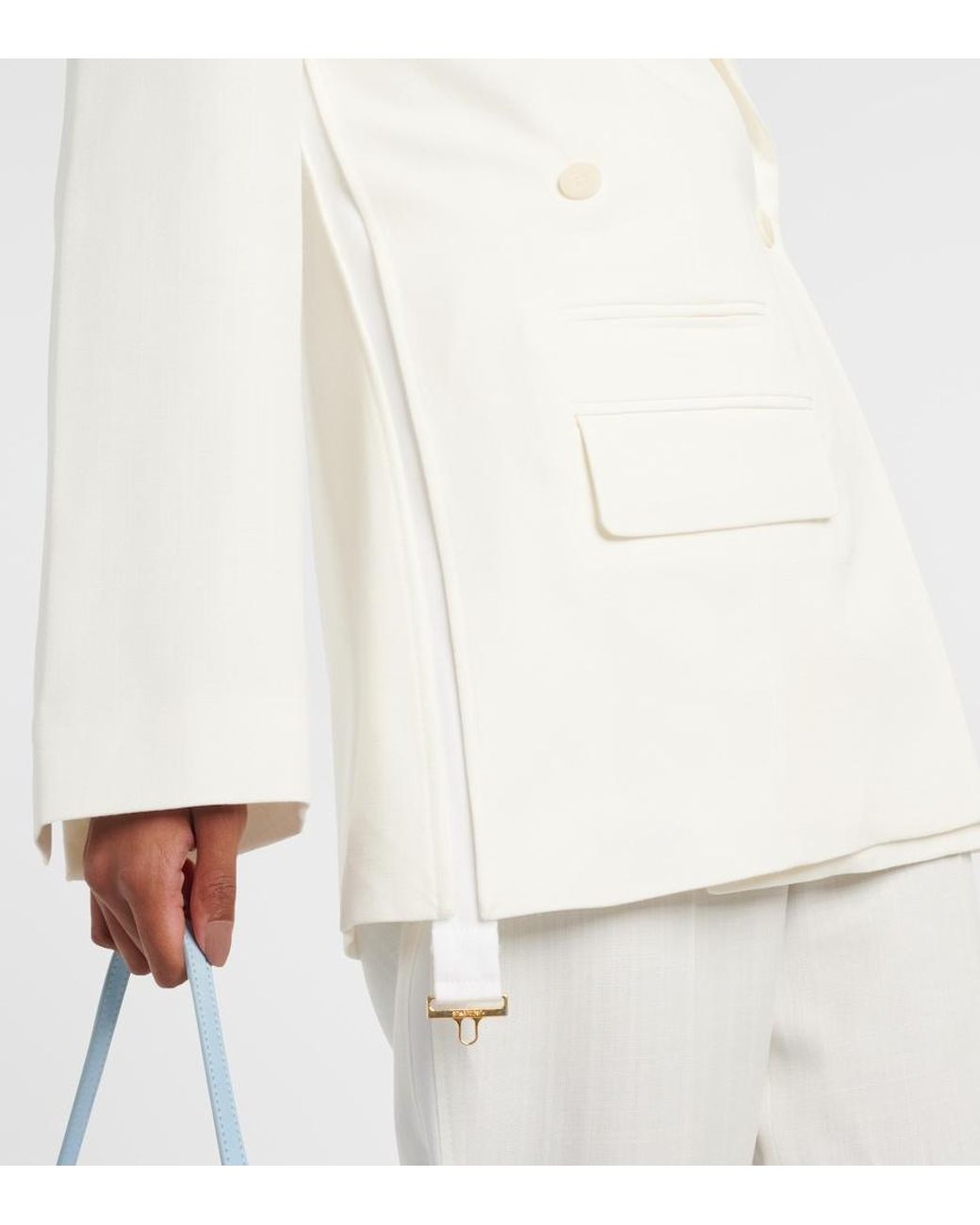 Jacquemus White La Veste Tibau Blazer Jacket