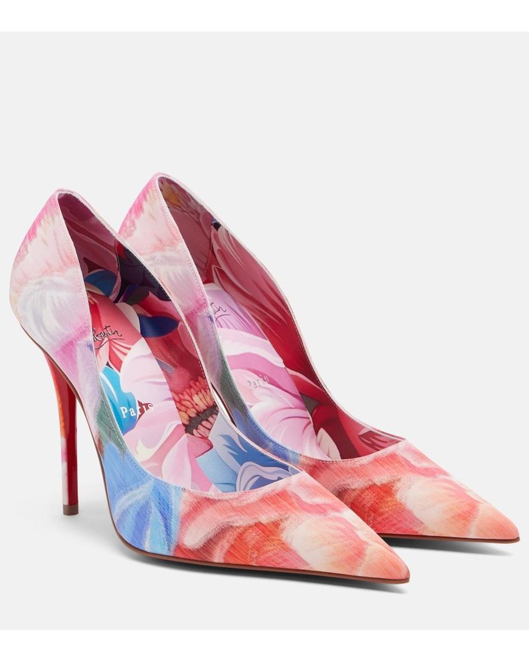 Christian Louboutin Pink Miss Z Floral Chine Pumps