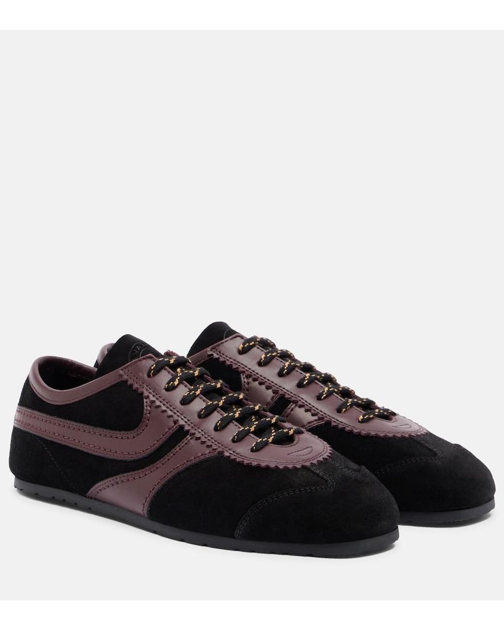 Dries Van Noten Black Suede And Leather Sneakers