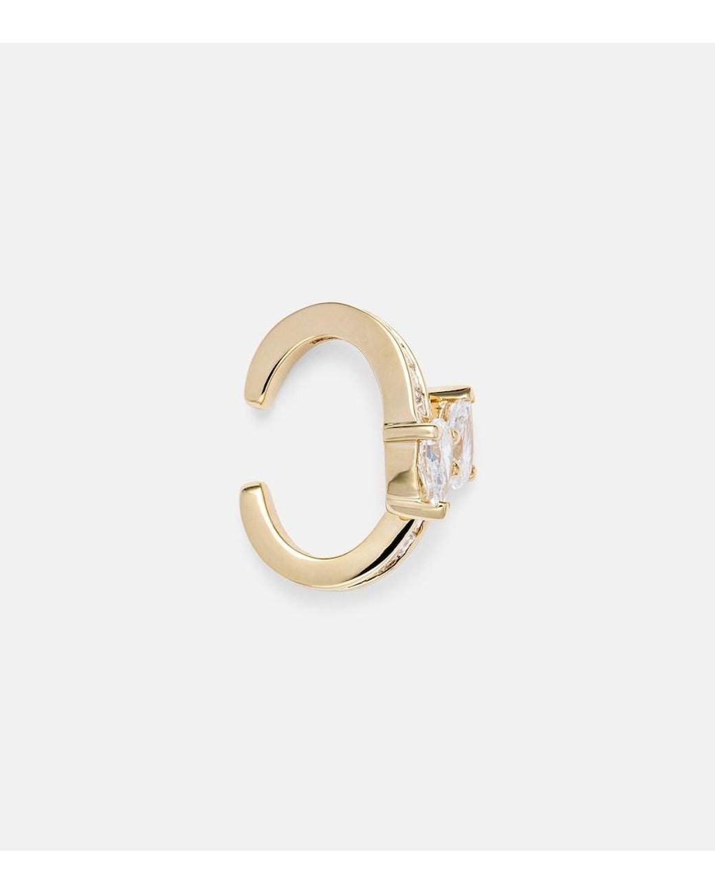 Anita Ko White Saturn 18Kt Ear Cuff With Diamonds