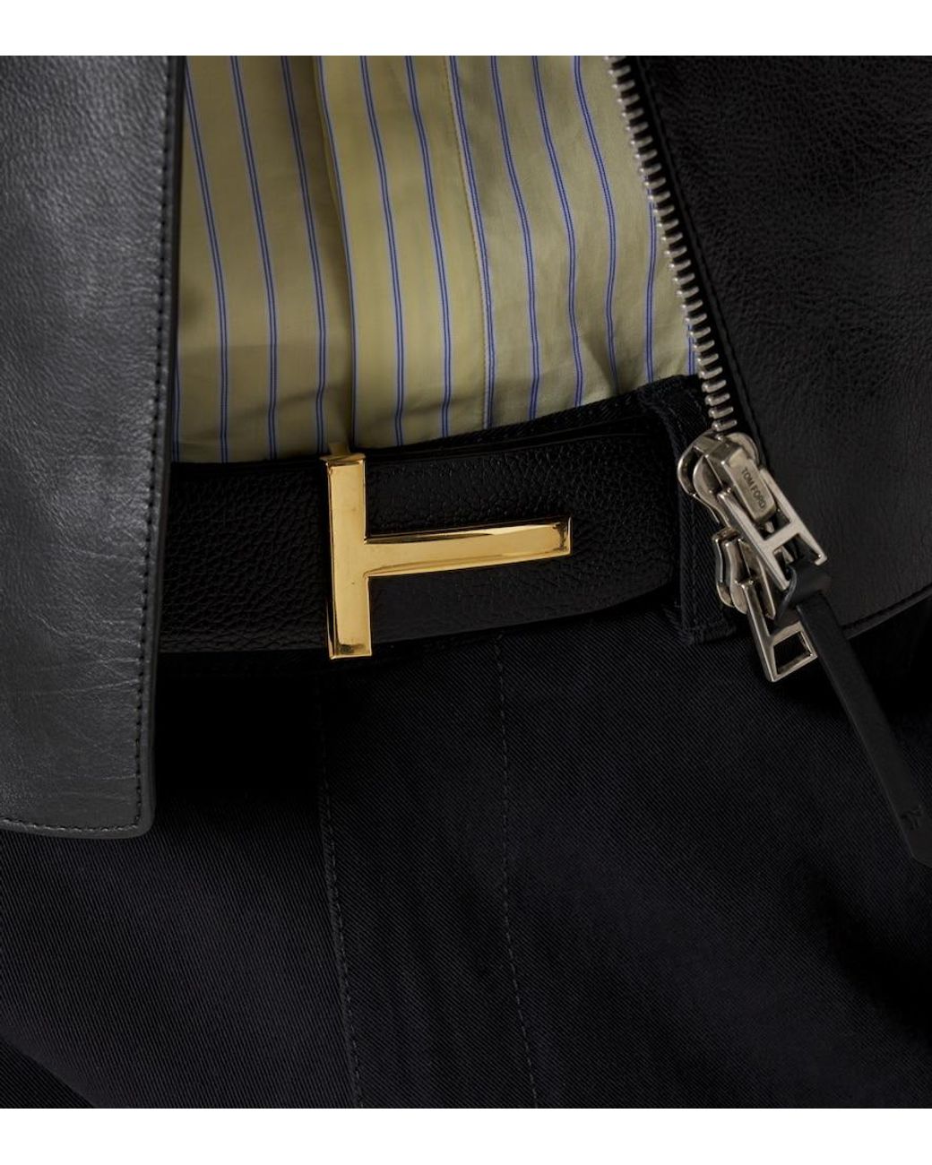 Cinturon de piel reversible Tom Ford de hombre de color Black