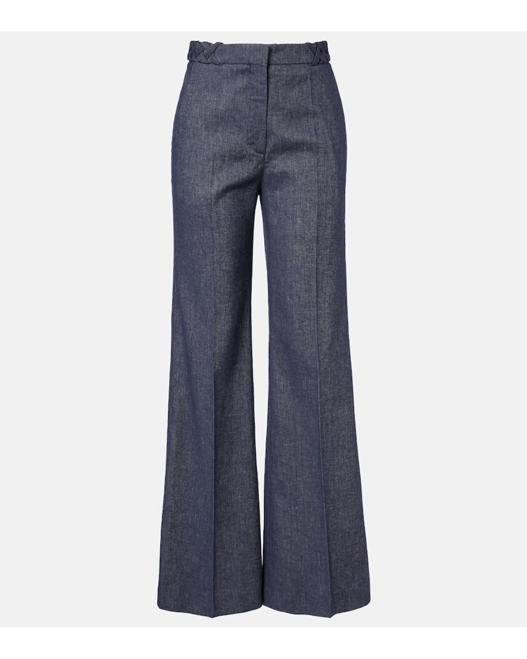 Dorothee Schumacher Blue Fluid Denim Flared Pants