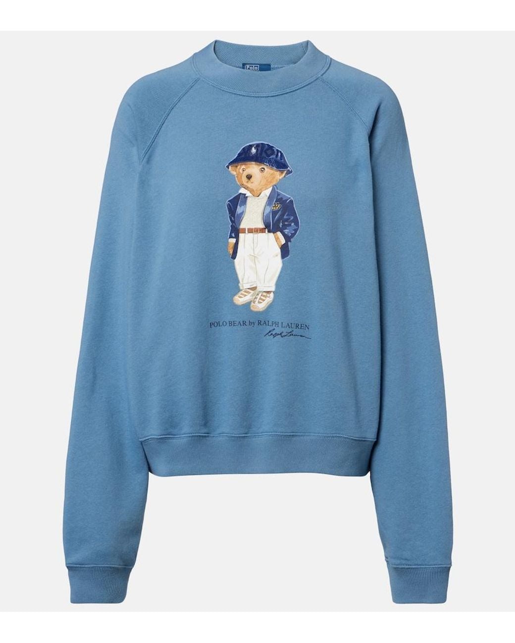 Polo Ralph Lauren Blue Polo Bear Cotton-Blend Sweatshirt