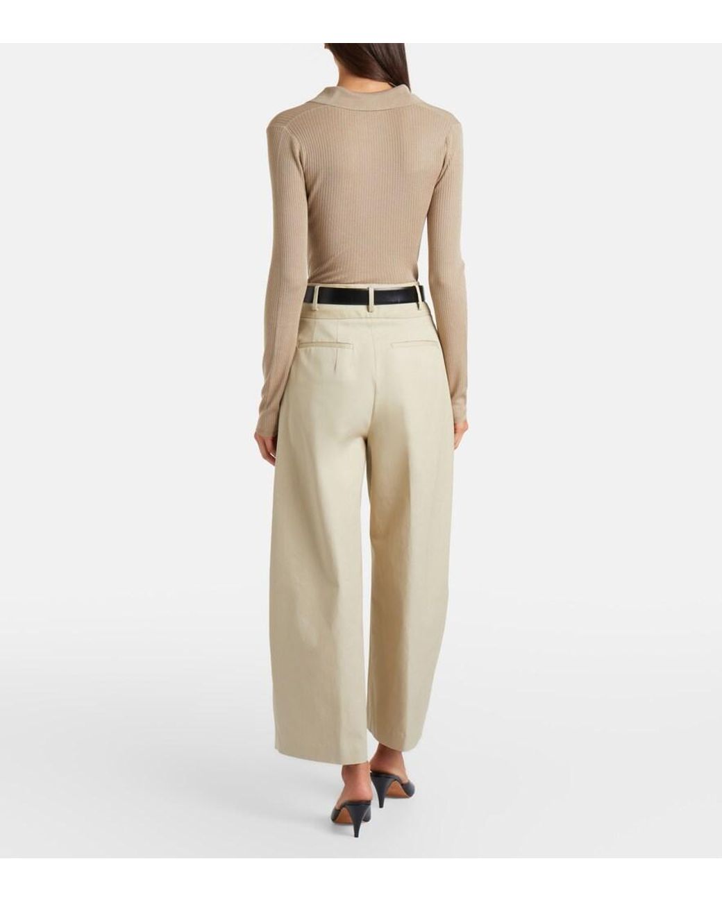 Altuzarra Natural Wilson Cotton Wide-Leg Pants