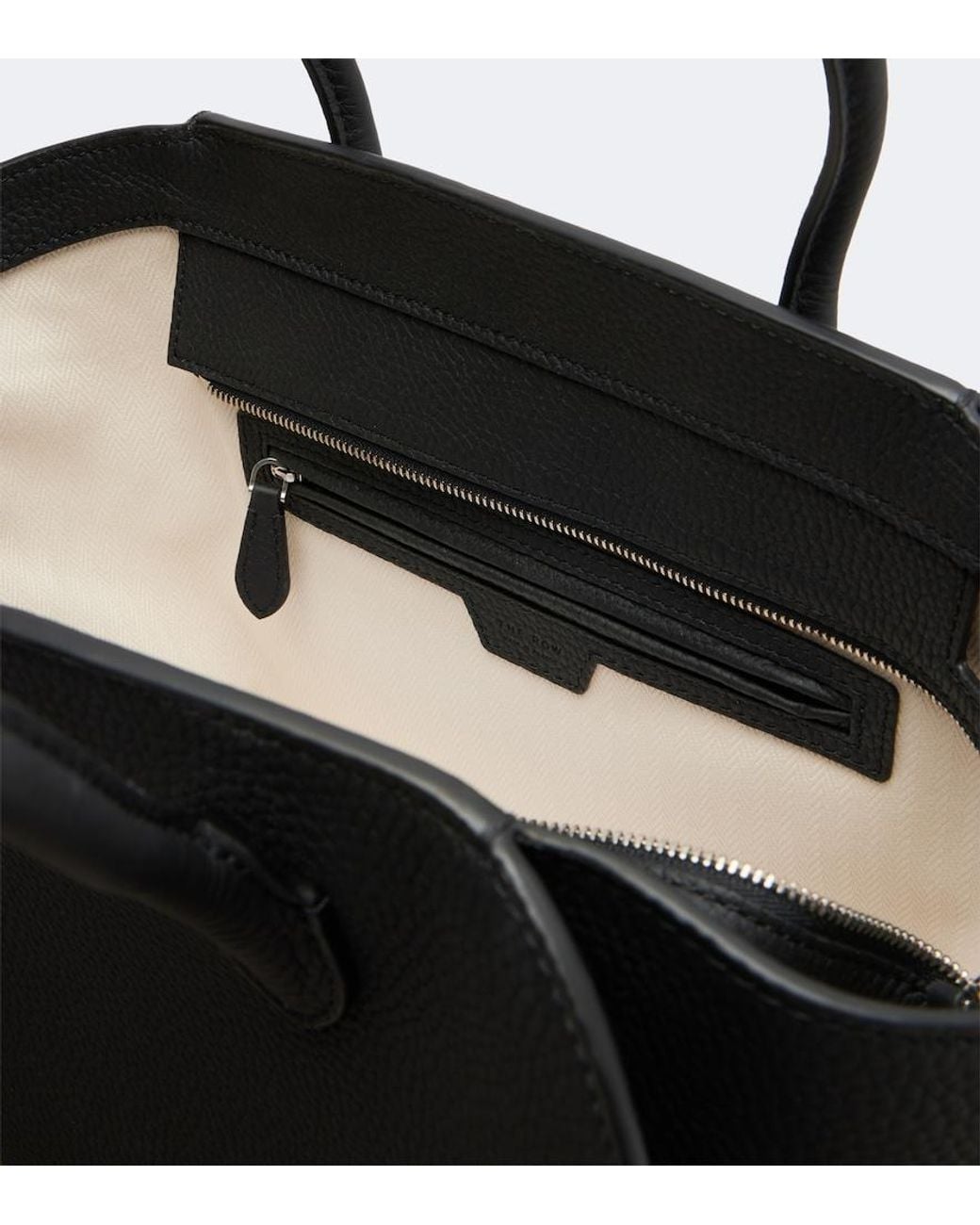 The Row Black Marlo 12 Leather Tote Bag