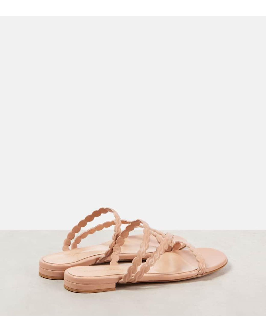 Gianvito Rossi Pink Sandalen Aus Leder