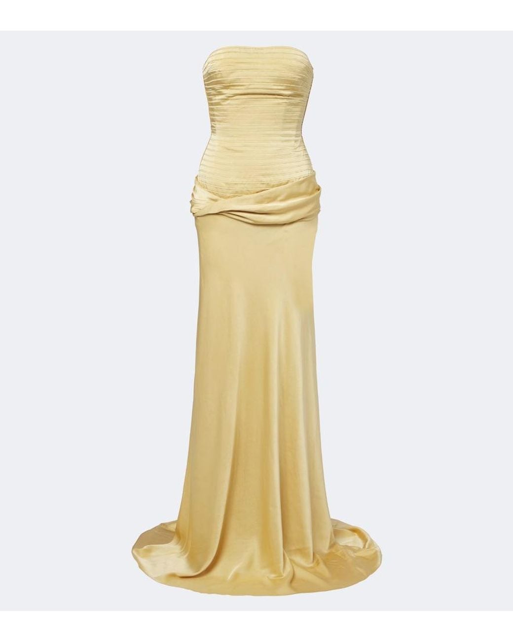 Marmar Halim Metallic Satin Corset Gown