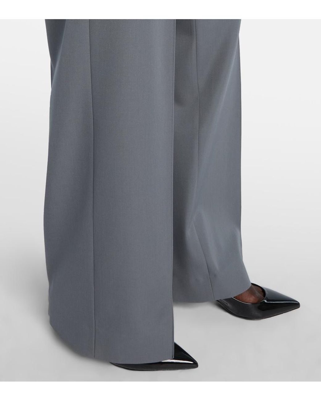 Dolce & Gabbana Gray Virgin Wool Gabardine Straight Pants
