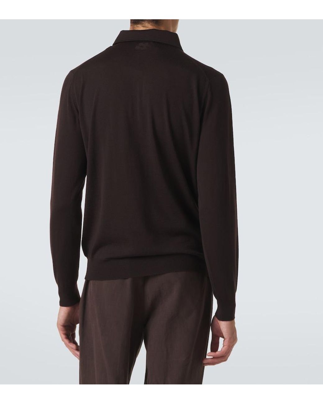 Pullover Polo di Lardini in Black da Uomo