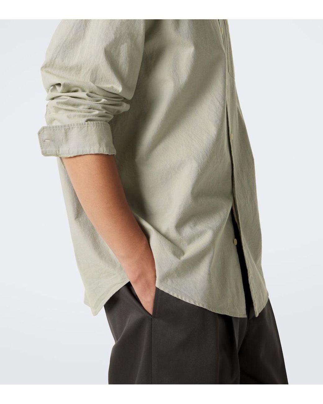 The Row White Pompeo Cotton Chambray Shirt for men