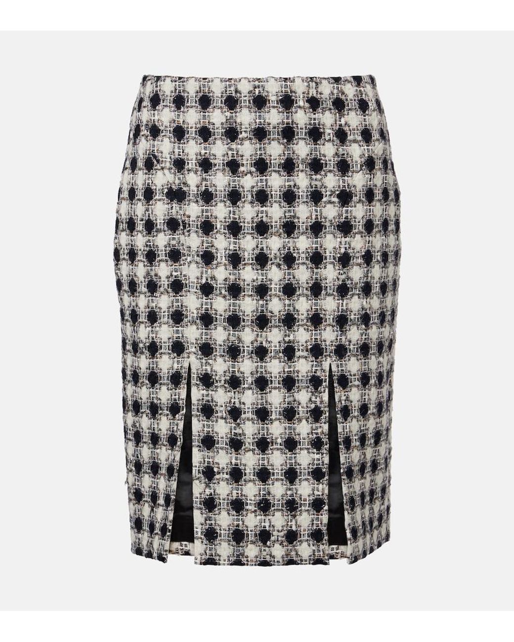 Nina Ricci White Tweed Miniskirt