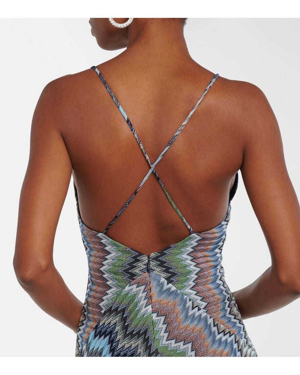 Missoni Blue Zigzag Maxi Dress